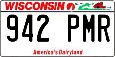 WI license plate 942PMR