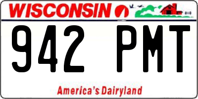 WI license plate 942PMT