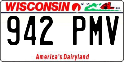 WI license plate 942PMV
