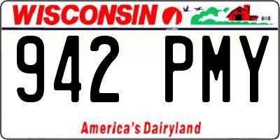 WI license plate 942PMY