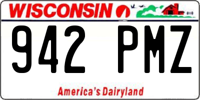 WI license plate 942PMZ