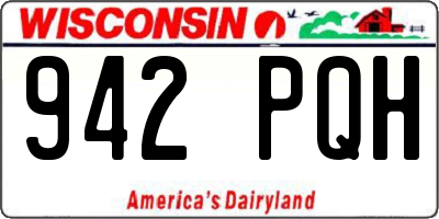 WI license plate 942PQH
