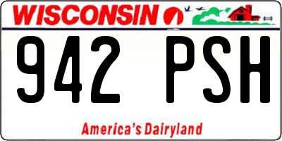 WI license plate 942PSH