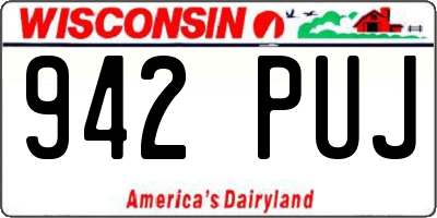 WI license plate 942PUJ