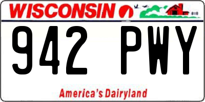 WI license plate 942PWY