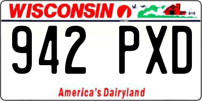 WI license plate 942PXD