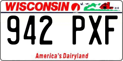 WI license plate 942PXF