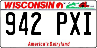 WI license plate 942PXI