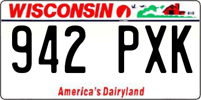 WI license plate 942PXK