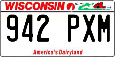 WI license plate 942PXM