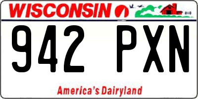 WI license plate 942PXN