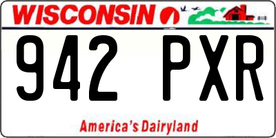 WI license plate 942PXR