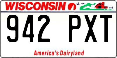 WI license plate 942PXT