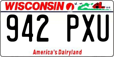 WI license plate 942PXU