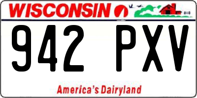 WI license plate 942PXV