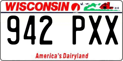 WI license plate 942PXX