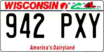 WI license plate 942PXY