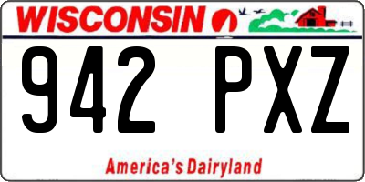 WI license plate 942PXZ