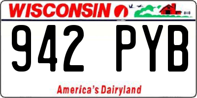 WI license plate 942PYB