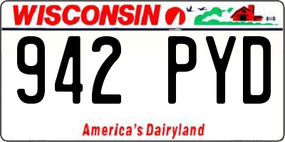 WI license plate 942PYD