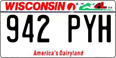 WI license plate 942PYH