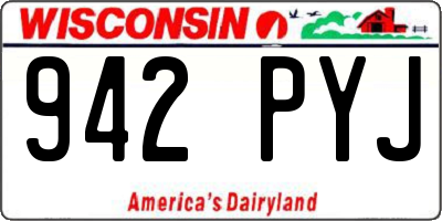 WI license plate 942PYJ