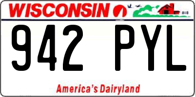 WI license plate 942PYL