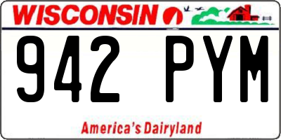 WI license plate 942PYM