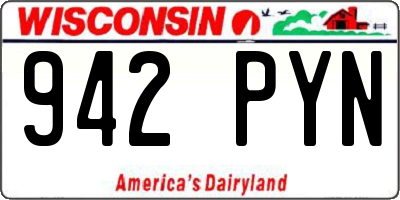 WI license plate 942PYN
