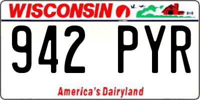 WI license plate 942PYR