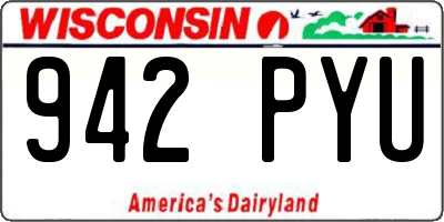 WI license plate 942PYU