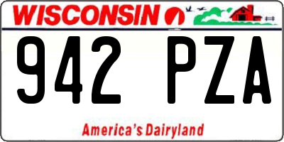 WI license plate 942PZA