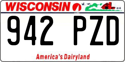WI license plate 942PZD