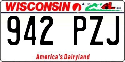 WI license plate 942PZJ