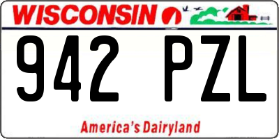 WI license plate 942PZL