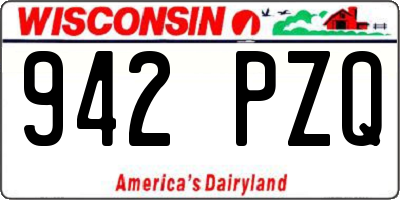 WI license plate 942PZQ