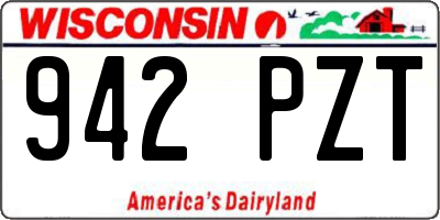 WI license plate 942PZT