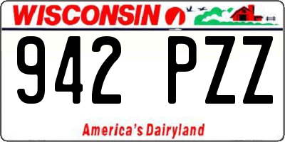 WI license plate 942PZZ