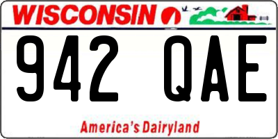 WI license plate 942QAE