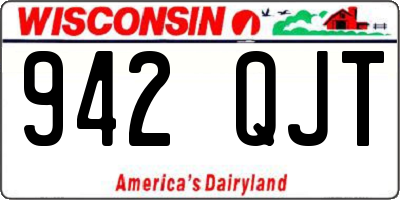 WI license plate 942QJT