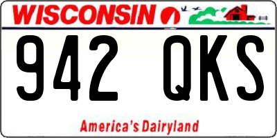 WI license plate 942QKS