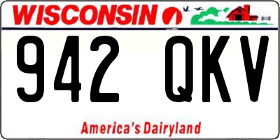 WI license plate 942QKV