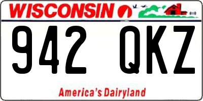 WI license plate 942QKZ