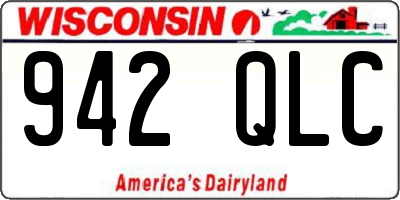 WI license plate 942QLC