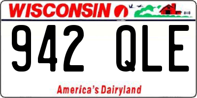 WI license plate 942QLE