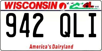 WI license plate 942QLI