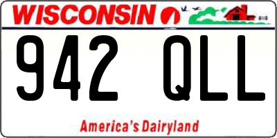 WI license plate 942QLL