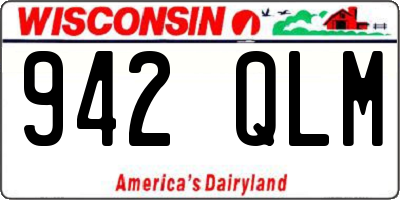 WI license plate 942QLM