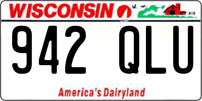WI license plate 942QLU