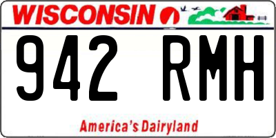 WI license plate 942RMH